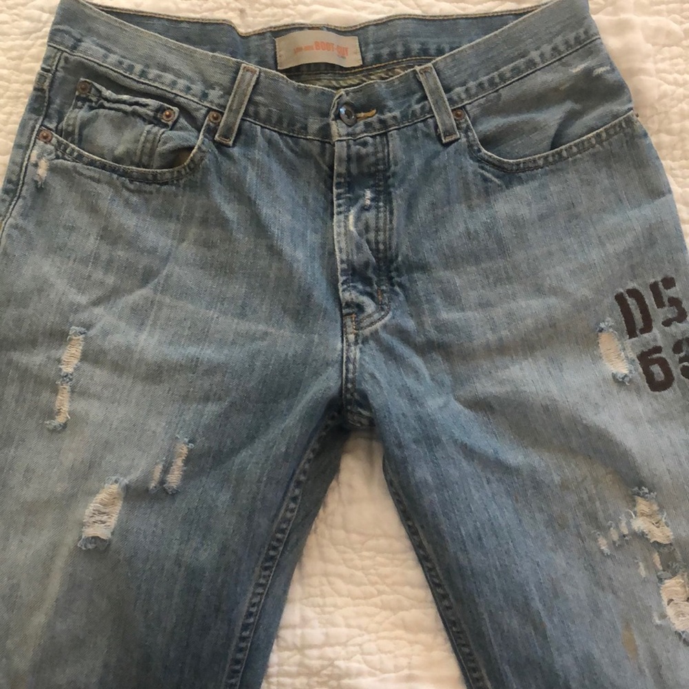American Jeans button fly jeans with camo pockets